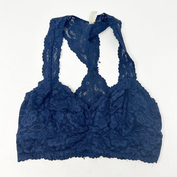 Free People Intimately Coquette Galloon Racerback Lace Bralette Crop Top Size S - Picture 2 of 4
